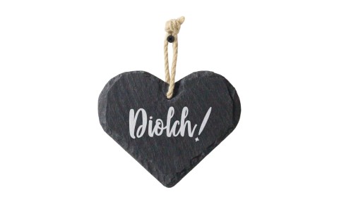 Diolch Welsh Slate Heart 